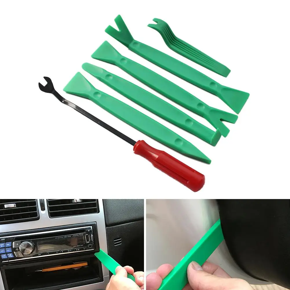 

Car Navigation Decoration 6PCS Car Speaker Refit Removal Installation Tools Set Green 5PCS Set & 6-Inch Screwdriver Tool