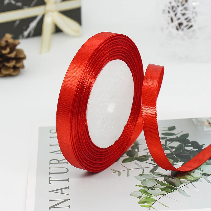 

1cm Ribbon Gift Packaging Balloon Accessories Colorful Ribbon Cake Baking Wedding Birthday party Anniversary Scene Decoration