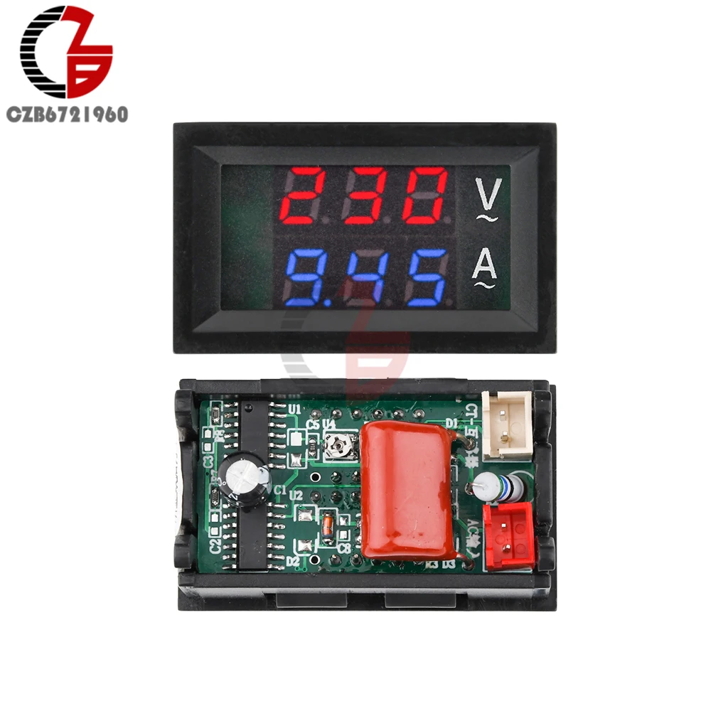 

AC 50-500V 100A Voltage Current Meter Digital Voltmeter Ammeter 110V 220V Voltammeter Car Volt Amp Tester Detector +Transformer