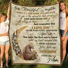 Медведь от мамы до моей красивой дочери, когда слишком трудно выглядеть, одеяло для спальни, гостиной, дивана, кушетки, подарок