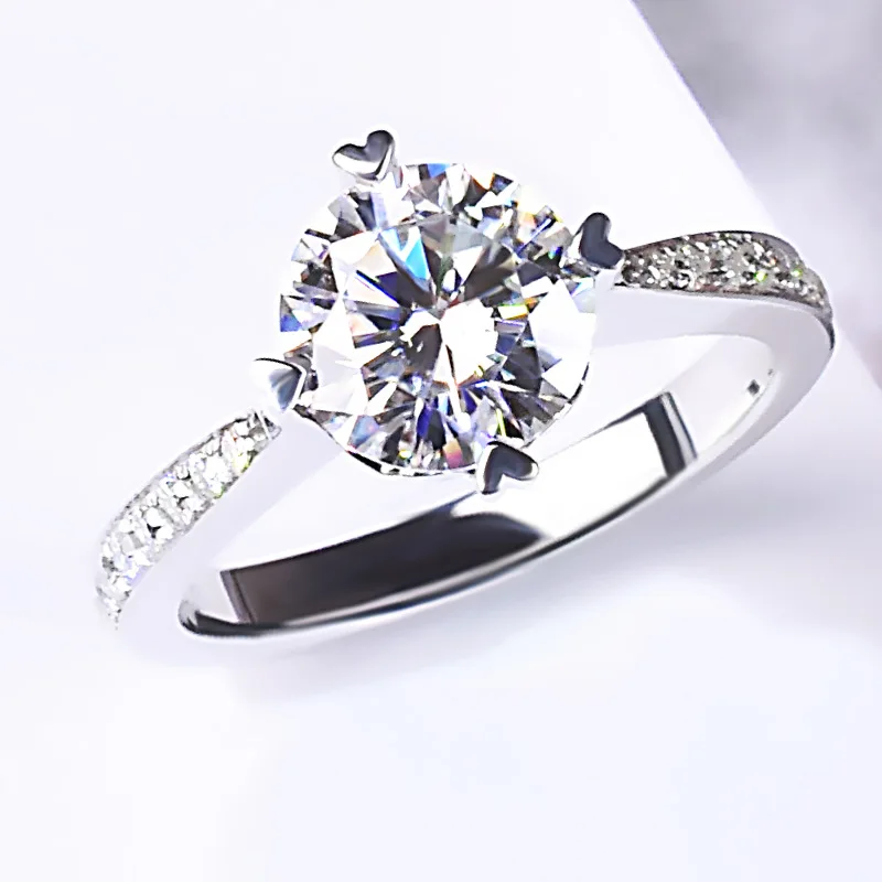 

Женское кольцо из серебра 925 пробы, с четырьмя зубцами