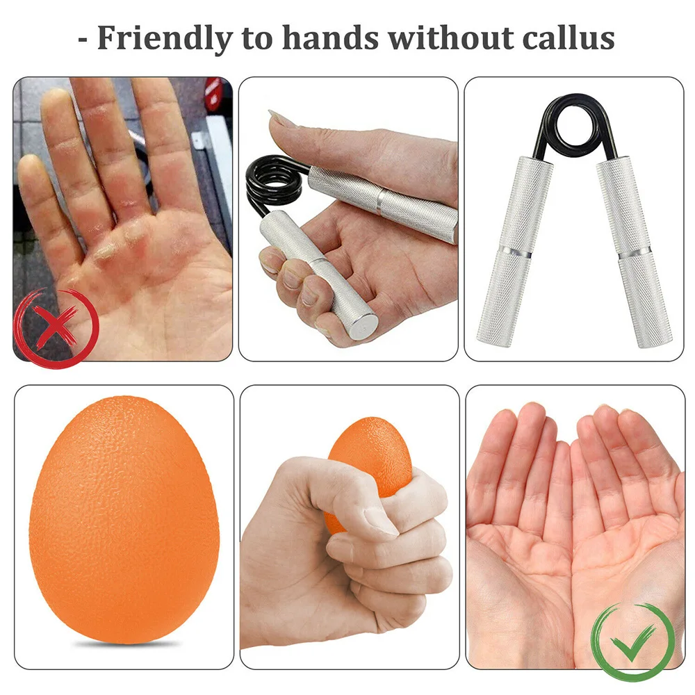 

Colorful Hand Therapy Finger Exercise Grip Ball Egg Shape Strength Trainer Squeeze Stress Relieve Fitness Equipment