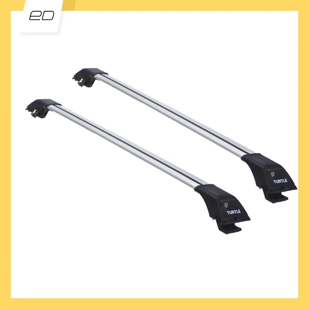Багажник Turtle Tourmaline V1 на рейлинги TOYOTA LC PRADO 2002-2009 120 - Аэродинамические поперечины с