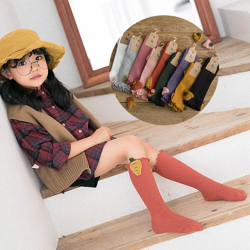 Newborn Baby Girls Socks with Bow Knee High Princess for Girl Sweet Cute Socken Long Tube Kids Children |