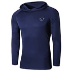 Мужская Уличная футболка Jeansian UPF 50 + с защитой от солнца и УФ-лучей, футболка с длинным рукавом, Пляжная летняя футболка LA271 Navy2