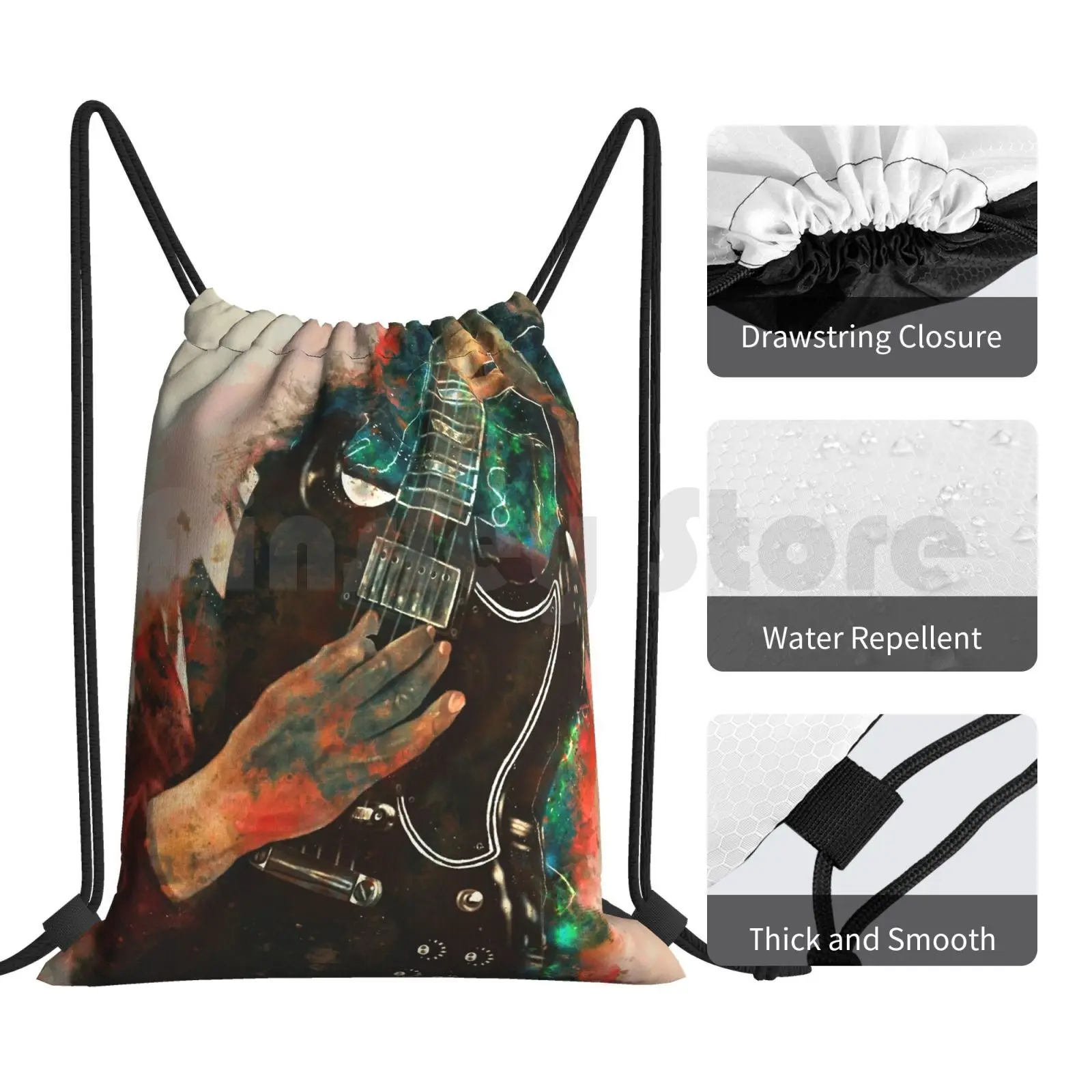 Рюкзак для электрогитары Angus Young сумки на шнурке спортивная сумка
