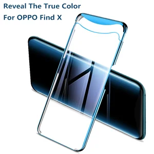 pc hard magnetic suction lifting case for oppo find x phone cover solid color transparent new luxury shockproof protective funda free global shipping
