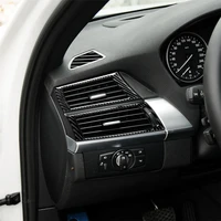 carbon fiber side air conditioner air vent outlet frame cover trim for bmw x5 x6 e70 e71 car accessories car stickers brand new