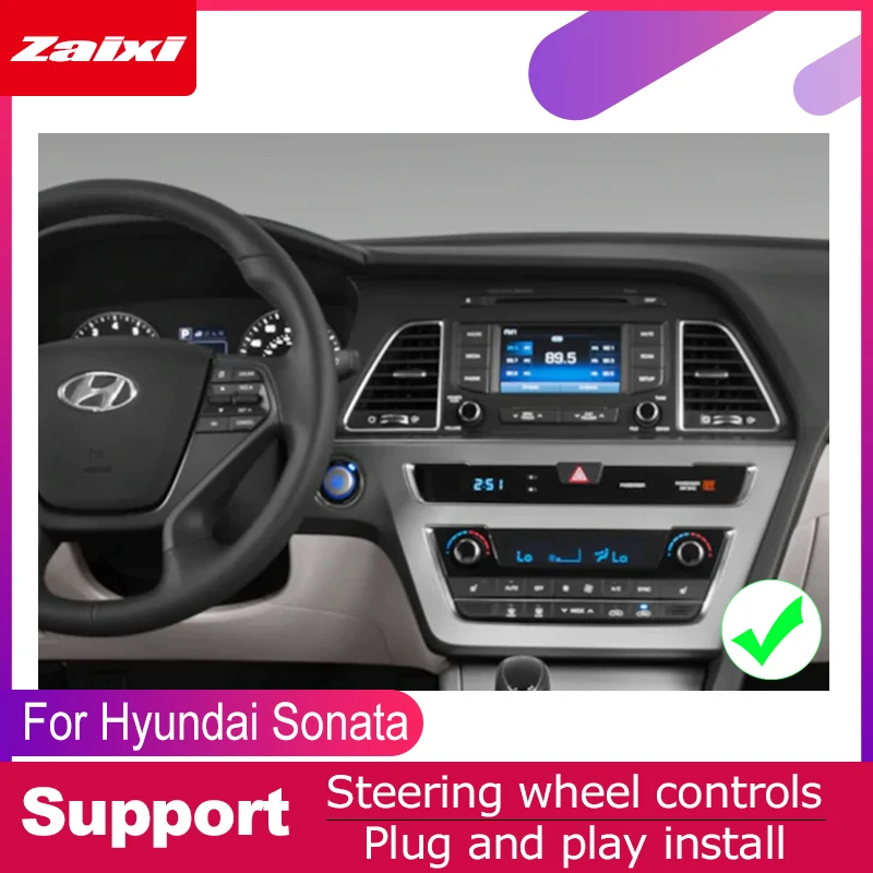 Автомобильный мультимедийный плеер ZaiXi android dvd gps для Hyundai Sonata LF 2015 ~ 2017 LHD навигация