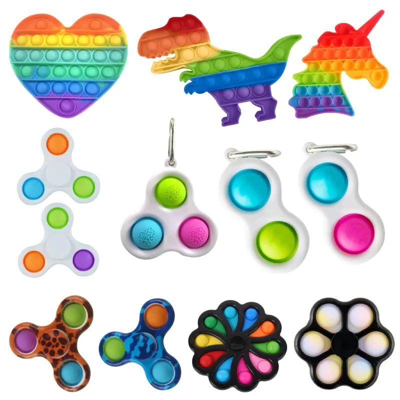 

Funny Lot SizeToy Fidget Toys Push Bubble School Bag Board Pendant Hot Sale Adult Pop Decompression Toy Children Anti-Stress