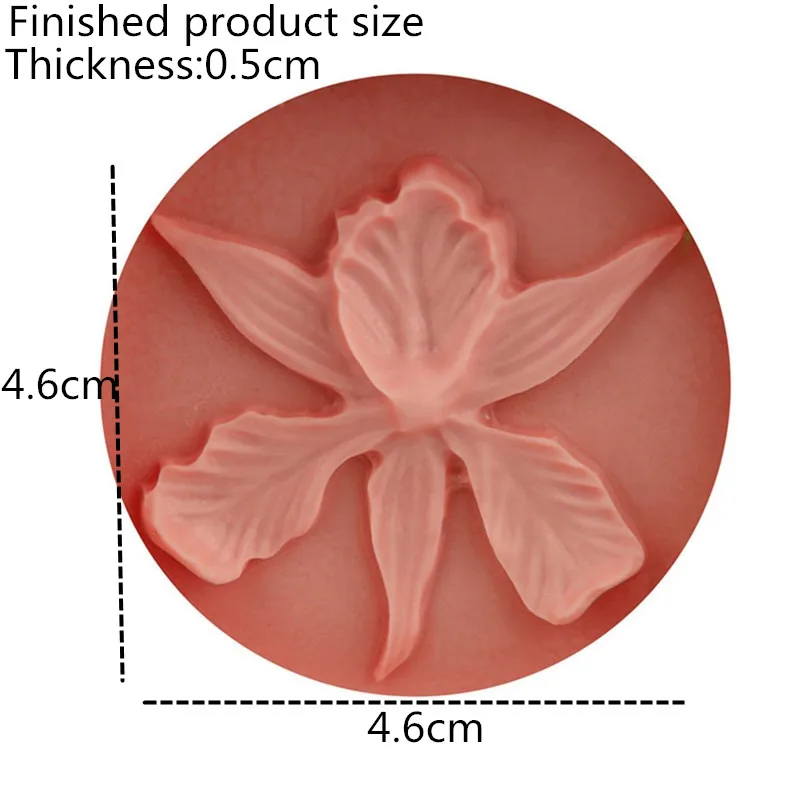 3D формочка из силикагеля в форме орхидеи тисненые мягкие конфеты шоколадные