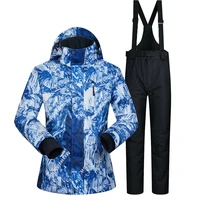 30 degree winter ski suit mens outdoor sports clothing set ski snowboard plus size waterproof warm thickening snow coat pants