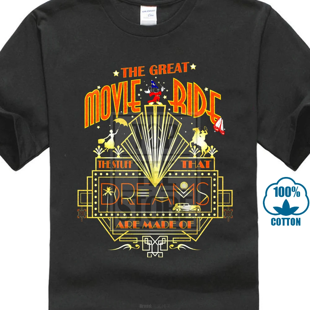 Новая популярная мужская черная футболка с надписью The Great Movie Ride S 3Xl 025078| |