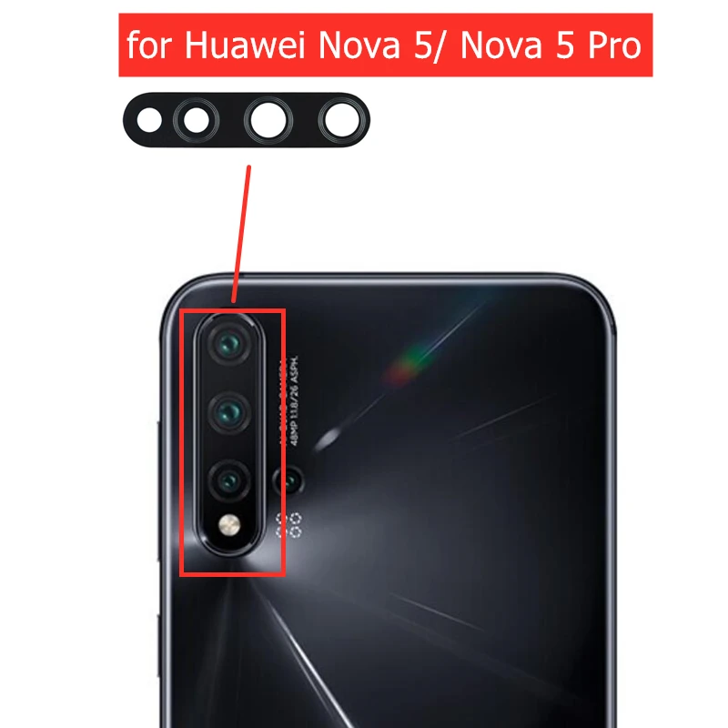 2 шт. для huawei Nova/5/Для Nova 5 Pro Камера Стекло Задняя крышка объектива с помощью