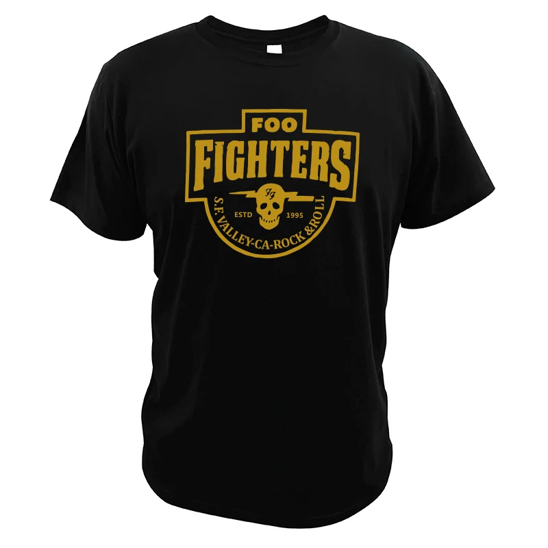 

Foo Fighter футболка S.F. Футболка Valley Rock Band, модная Повседневная дышащая футболка с круглым вырезом для фитнеса, европейские размеры, 100% хлопок