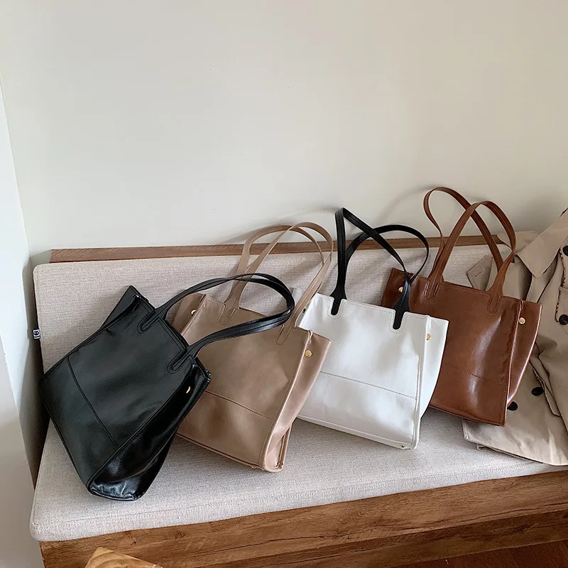 Новая Большая вместительная сумка осень и зима 2019 Женская модная простая