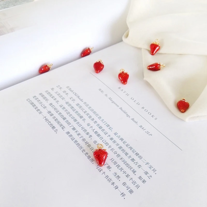 Модные масляные амулеты &quotКлубника&quot для женщин серьги сделай сам аксессуары