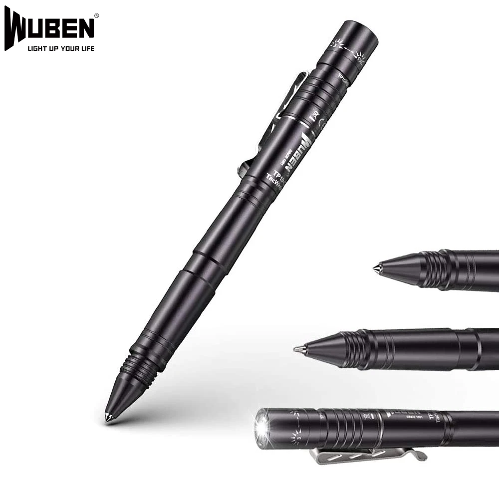

WUBEN TP10-G Tactical LED Penlight Flashlights USB Rechargeable 130 Lumens IP68 Waterproof light Ballpoint Pen