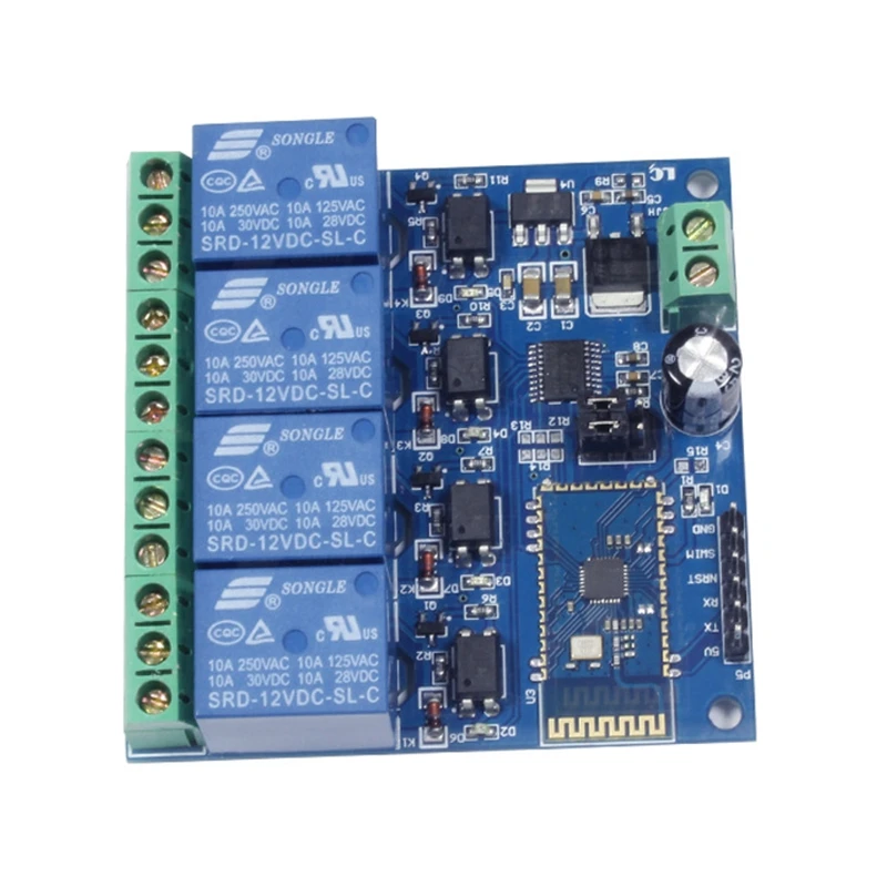 MOOL 12V 4CH Remote Control Switch Bluetooth Relay Module for Android Mobile Motor LED Light DIY Electronic Kit | Электроника