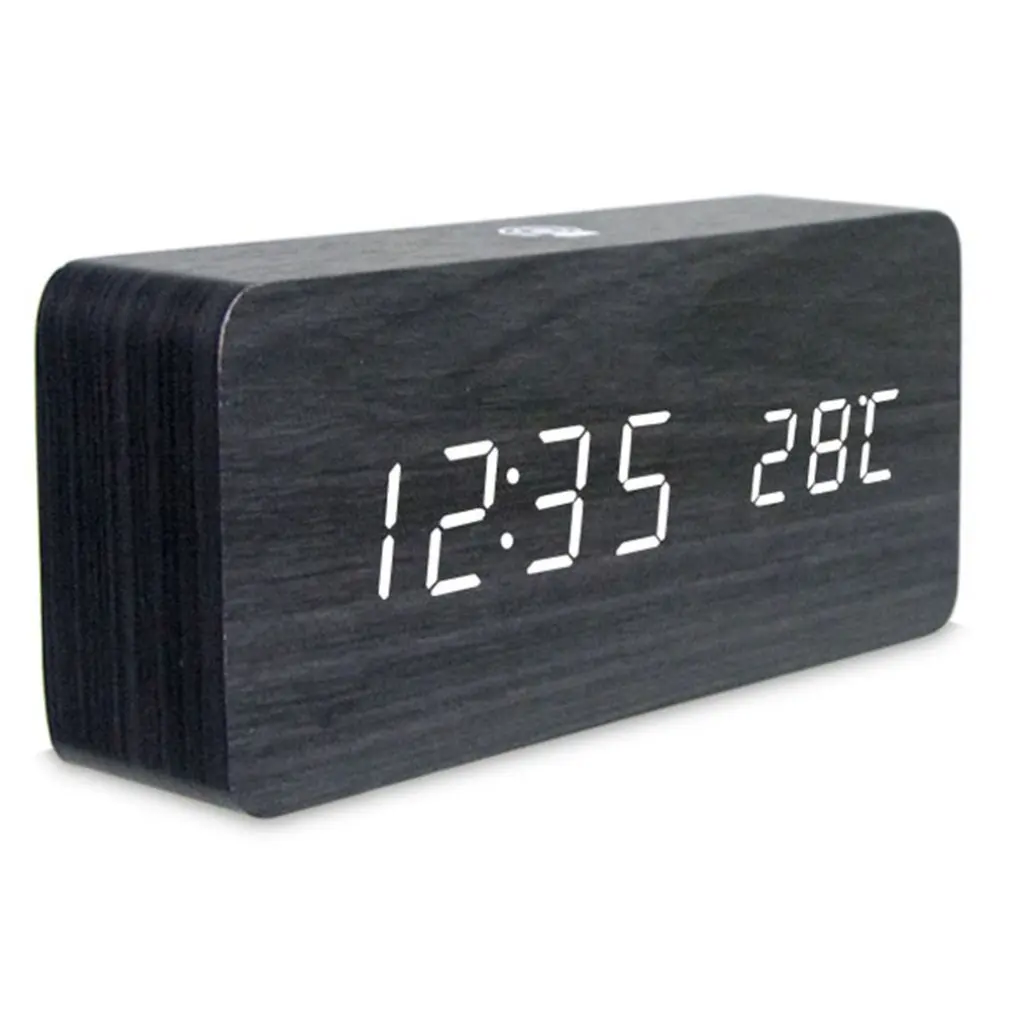 2020 Горячая Голосовое управление светодиодный Будильник цифровой термометр