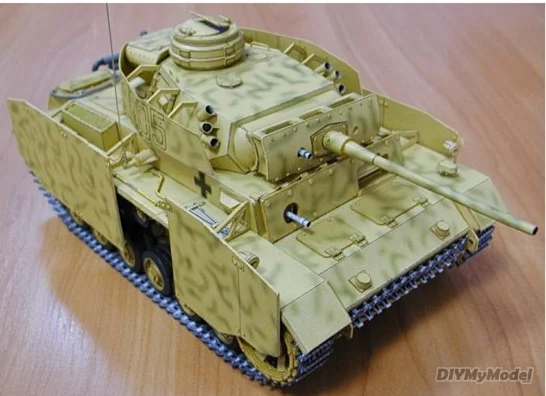 DIYMyModel1:25 Scale WWII PzKpfw III Ausf.M Medium Tank DIY Handcraft PAPER MODEL KIT Puzzles hechos a mano Toy DIY-4