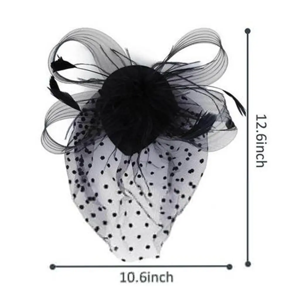 

Women Hair Accessories Wedding Bridal Veils Decorated European Style Feather Fascinator Cocktail Party Hat Headwear Party