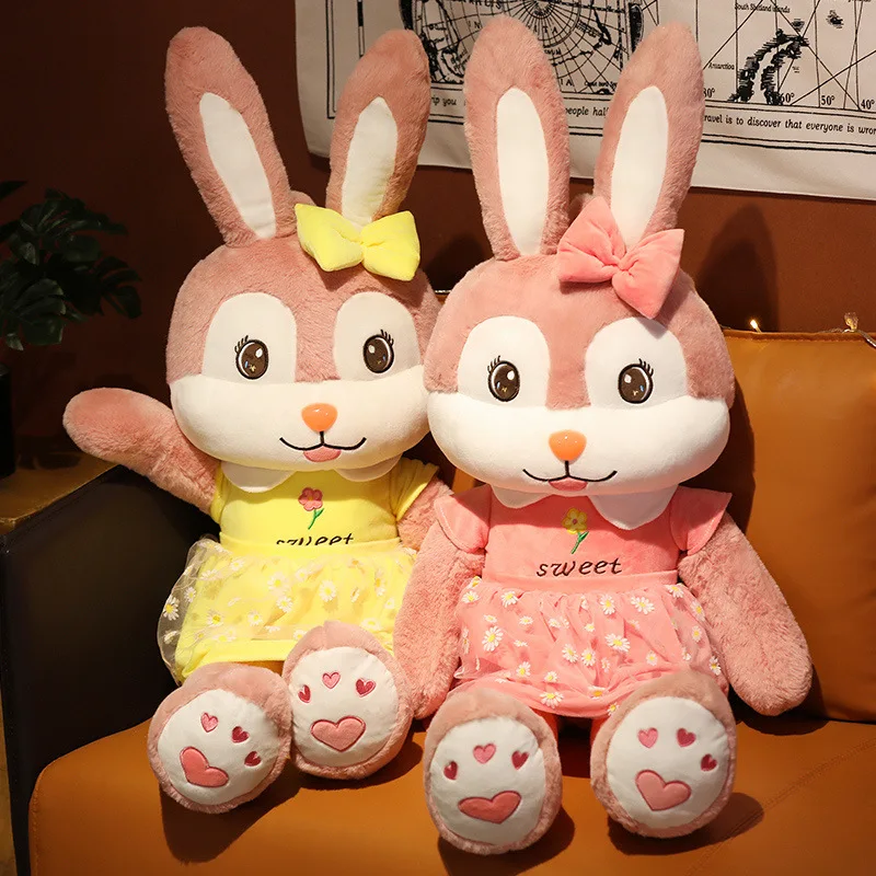 

Милая женская плюшевая игрушка в виде сердца, зайчик, мягкие удобные подарки на день рождения для друзей, сопровождающие спальное прикроват...