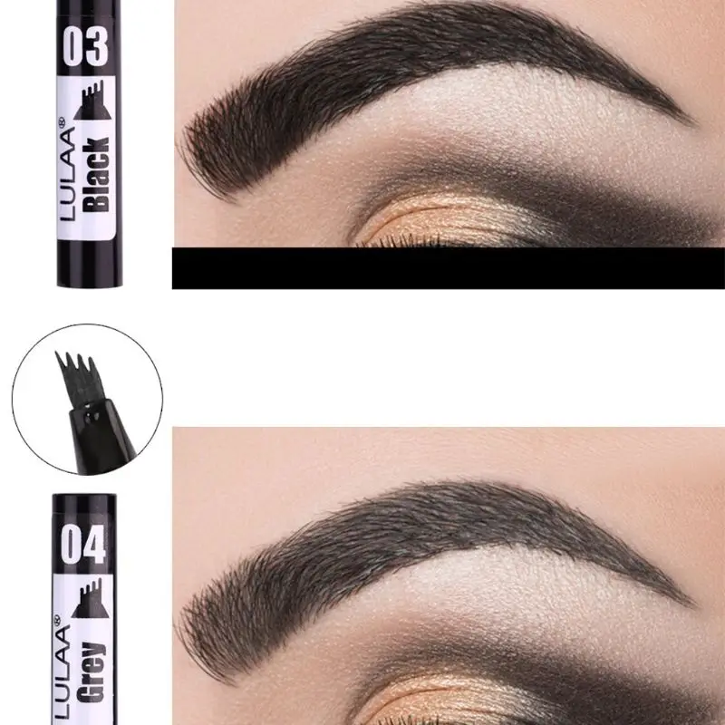 2g натуральная водостойкая чернильная ручка для татуажа бровей с четырьмя