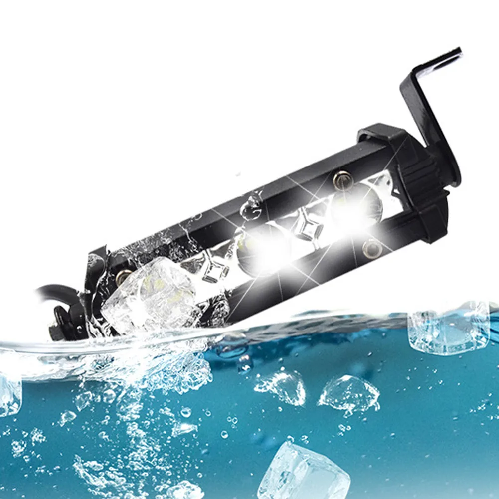 

Bar Kit Car Work Light DC12V Fog Spot Lamp +Brackets 3 LED 4 Inch 6500K