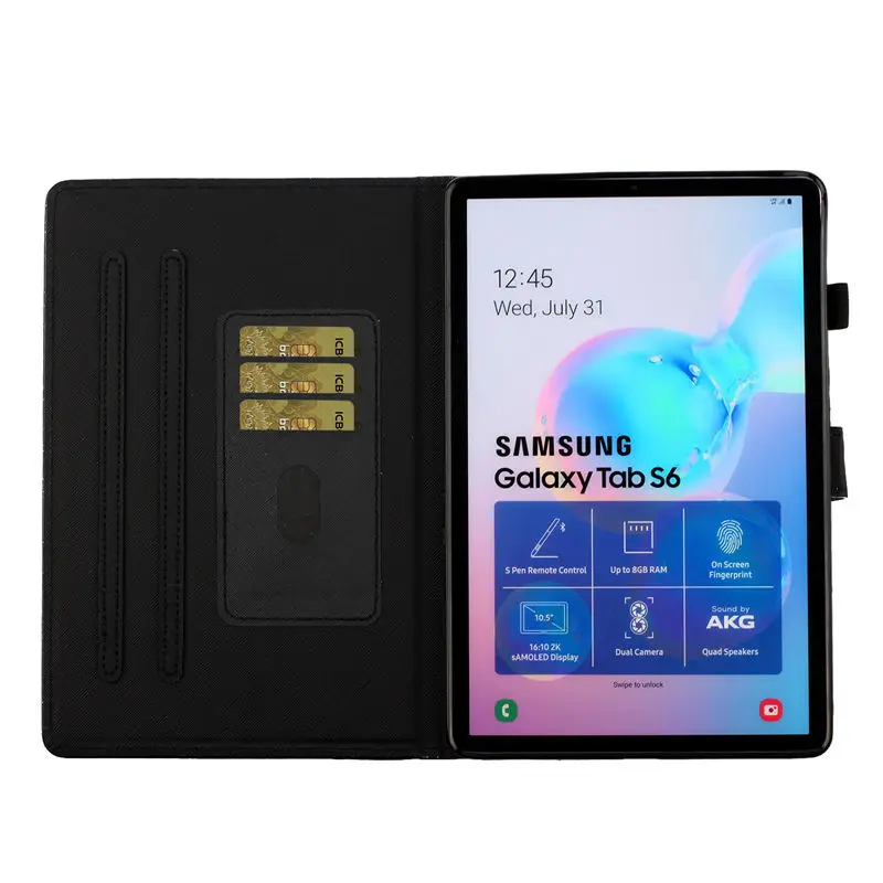 Блестящий чехол для Samsung Galaxy Tab S6 10,5 SM-T860 SM-T865 T860 10," чехол Funda Планшет Флип Стенд оболочка+ подарок