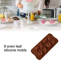 silicone chocolate cake candy molds 8 cavity maple leaf diy baking tray diy fondant mould cake decoration tools kitchen gadget