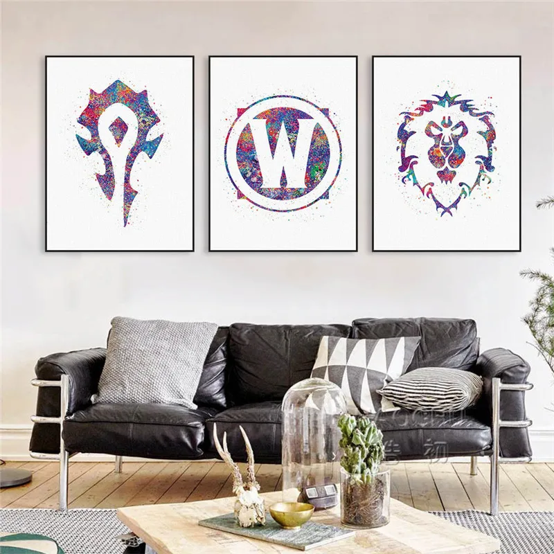 

Of Warcraft Painting Watercolor Canvas Background Art Print Wall Picture Living Room Restaurant Corridor Decoration