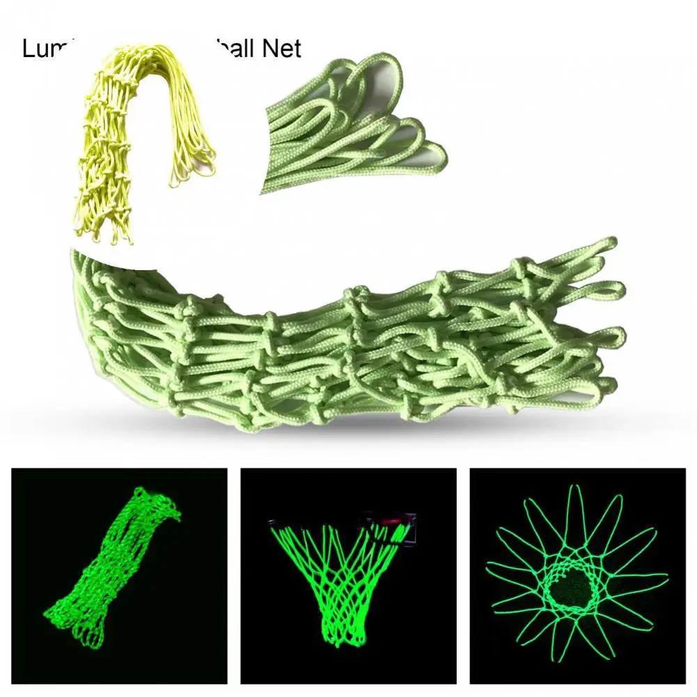 

Привлекательная нейлоновая стильная светящаяся баскетбольная сетка стандартного размера для спорта, ночная сетка для баскетбола, баскетб...