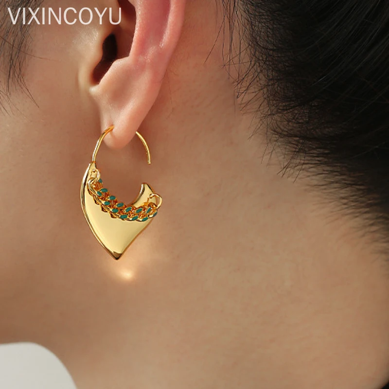 

Heart Stud Earrings for Women Girl Korean Love Drop Glaze Earring Minimalist Jewelry Piercing Ear Female Jewelry Accessories