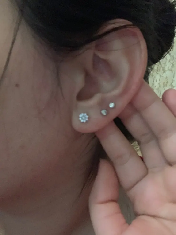G23titan Кристалл Daith серьги хирургическая сталь ухо Daith пирсинг ювелирные изделия 16 г 6 мм ухо губная серьга-гвоздик аксессуары для украшения тела