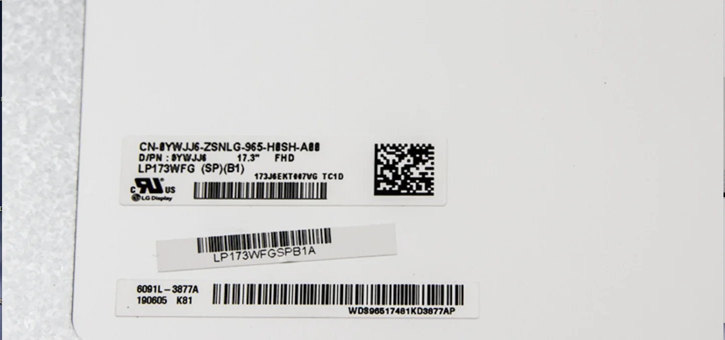 Goedkoop 100% Test 17.3 Inch Laptop Lcd-scherm Matte LP173WFG SPB1 LP173WFG-SPB1 (LGD0615) Fhd 1920*1080 144Hz Ips Led-paneel Screen 40PIN