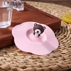 Мультяшное уплотнение герметичные крышки чашки Портативные термостойкие многоразовые прозрачные сливы силиконовые кухонные бытовые посуда для напитков