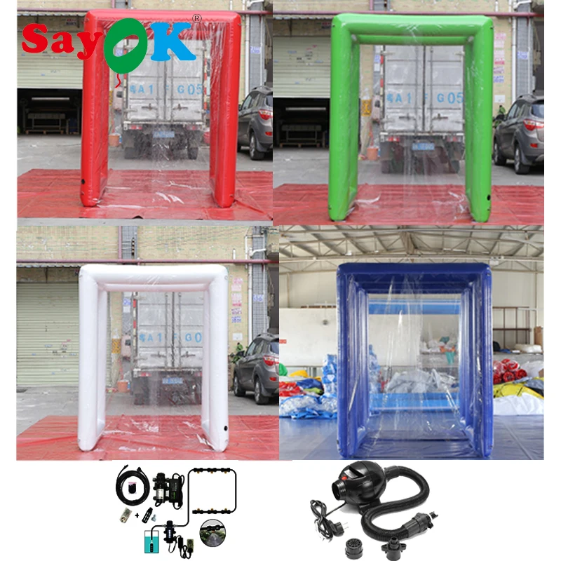 

Inflatable Disinfection Channel with Misting Sprayer System Inflatable Fog Tunnel Tent with PVC mat for Clinic/Supermarket/Hotel