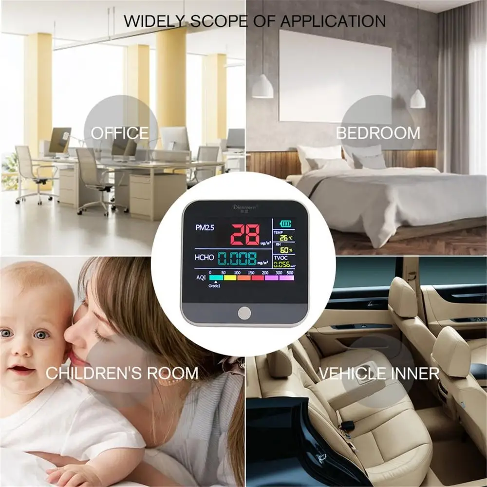 PM2.5 детектор контроля качества воздуха TVOC тестер анализатор лазерный датчик