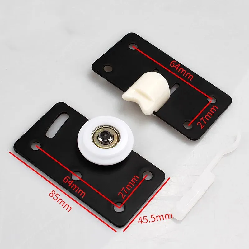 1 комплект черный шкаф раздвижные стальные двери колеса бесшумный шкив нейлон