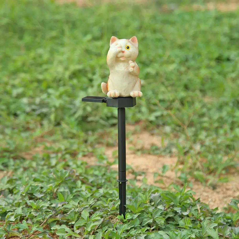 Светодиодный садовый фонарь на солнечных котенок Форма ночные светильники