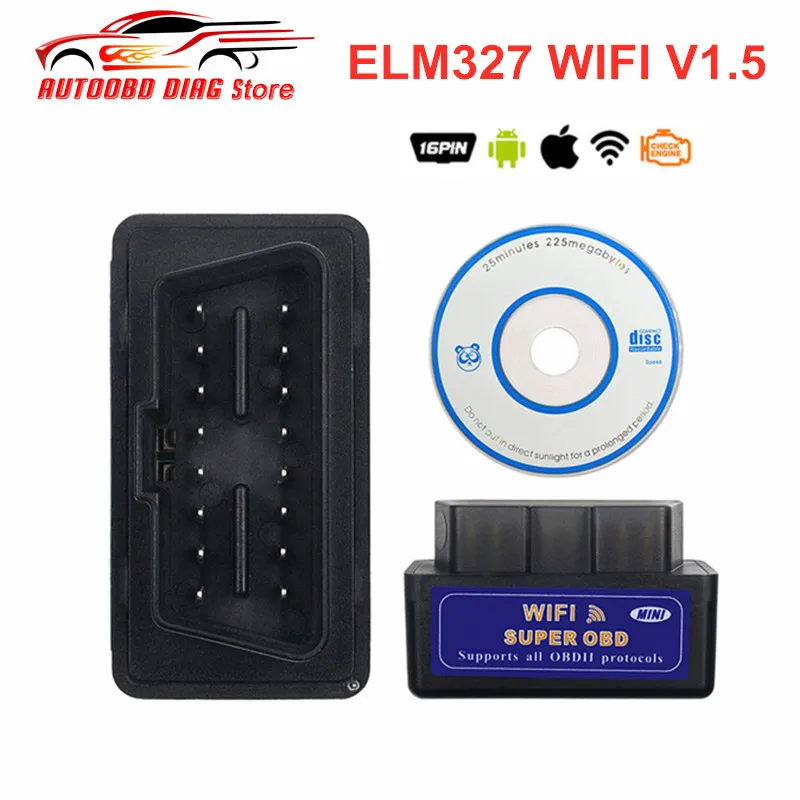 Автомобильный диагностический сканер ELM327 V1.5 супер мини-сканер OBD2 Wi-Fi ELM 327 на Android