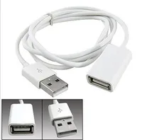 1 м белый USB 2,0 штекер-гнездо зарядный кабель удлинитель адаптер USB