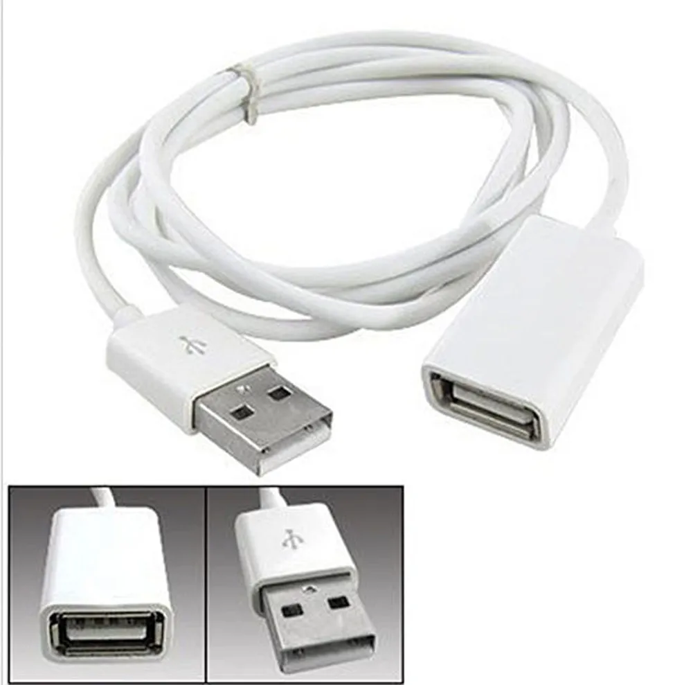 1 м белый USB 2 0 штекер-гнездо зарядный кабель удлинитель адаптер | Электроника