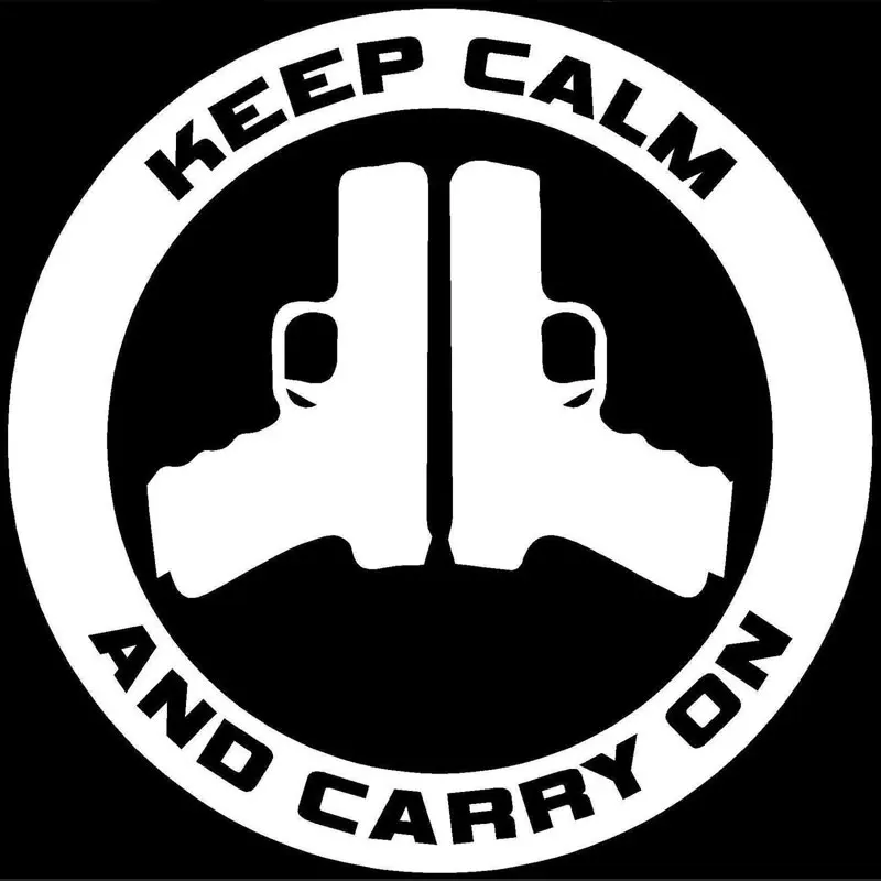12 7 см * с надписью Keep Calm and ручной клади-пистолет Управление наклейки на