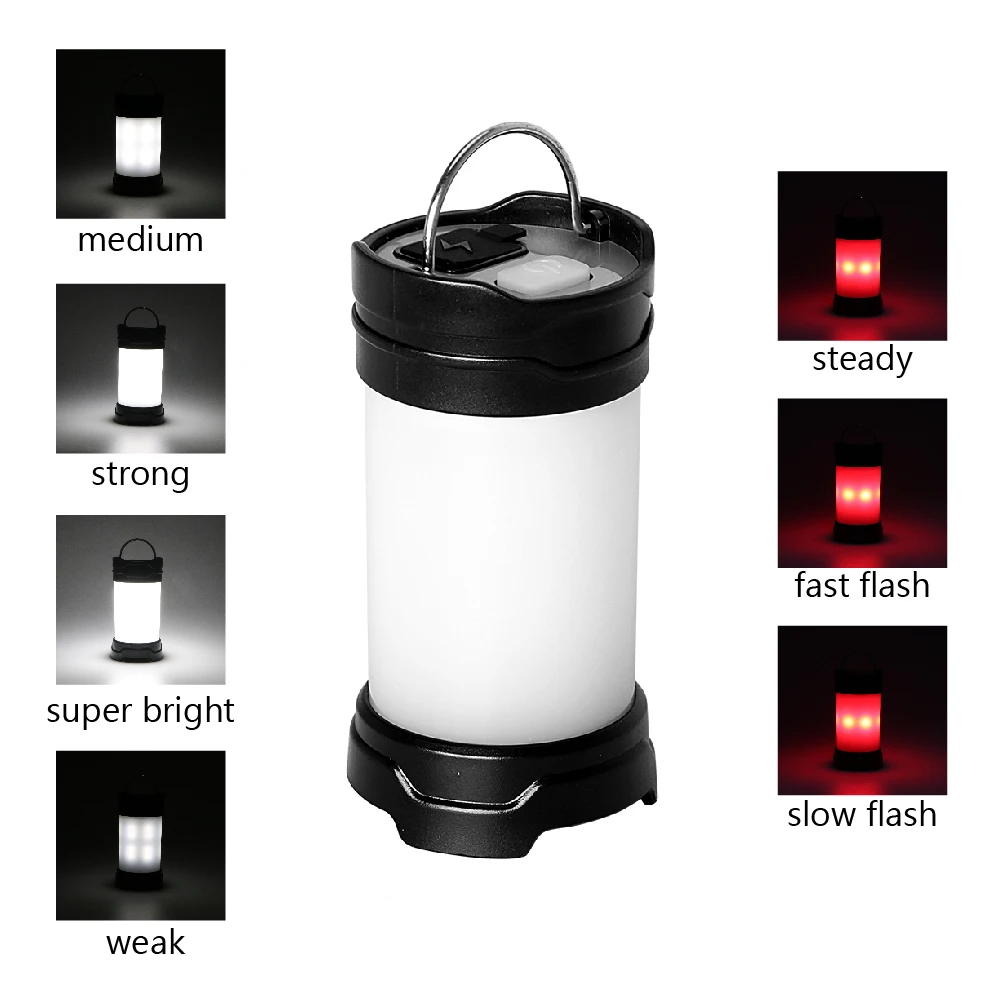 

7 Modi Kamp Lamp Led Camping Licht Usb Oplaadbare/Batterij Zaklamp Spotlight Werk Licht Zoeklicht Noodverlichting