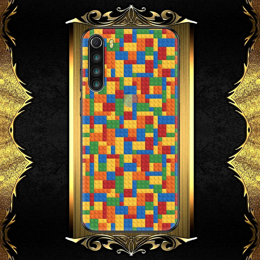 

LEGOS Toy Phone Case Cover Hull For XIAOMI Redmi 8 9 9C Note 6 7 8 9 9S K20 K30 K40 Pro Plus black Hoesjes Soft Prime Tpu Bumper