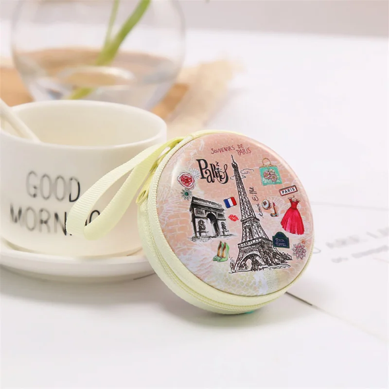 Жесть Кошелек для монет железная подставка-Башня монета кошелек гарнитура