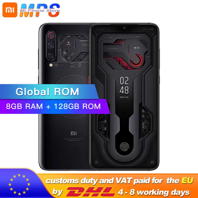 Global ROM Xiaomi Mi 9 Mi9 Transparent 8GB RAM 128GB Smartphone Snapdragon 855 6.39&quot 48MP Triple Rear Cameras Mobile Phone | Мобильные