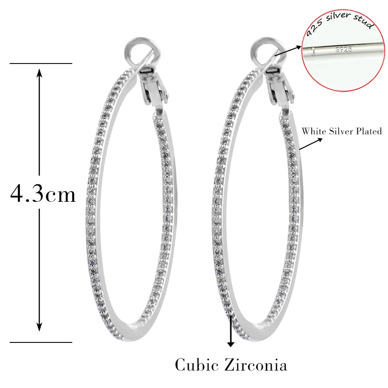 

SINLEERY 2021 Korean Fashion Style Simple Big Round Hoop Earrings White Gold Color Earring Women Gift To Girlfriend ES053 SSP